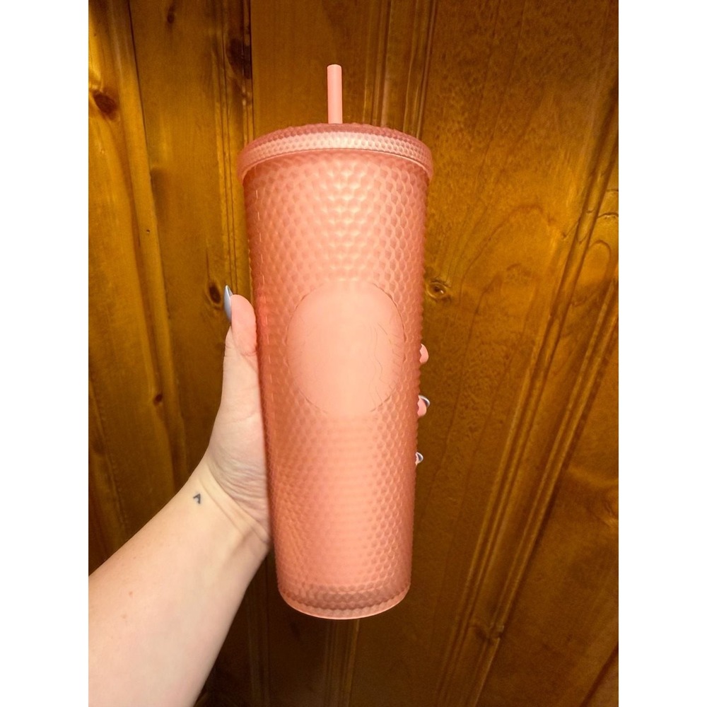 Starbucks 2022 Valentine's Soft Touch Pink Lemonade Studded Tumbler
